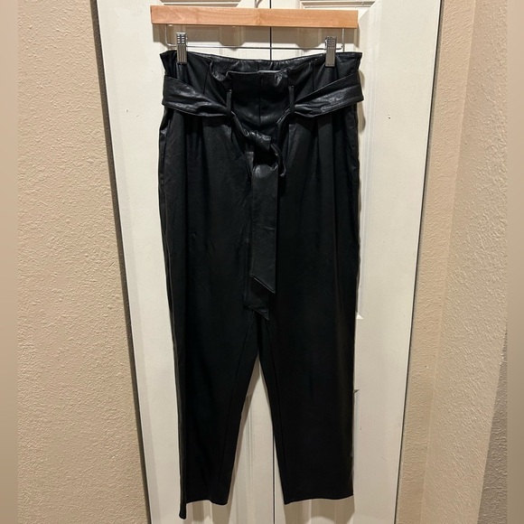 Commando Faux Leather Paperbag Pants in Black , size Small - Picture 7 of 11